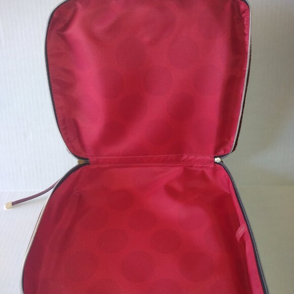 Red Crocodile Estee Lauder Slim Travel Case - Picture 2 of 5